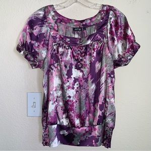 Silky Banded Waist Blouse